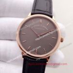 Swiss Copy A. Lange & Söhne Saxonia Thin Rose Gold Case Chocolate Dial Watch